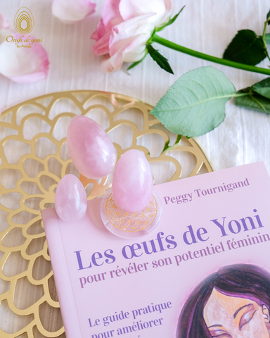 Coffret Spécial Débutante - L'oeuf de la guérison de vos blessures d'amour + Rond de rechargement énergétique + Le livre - 3 Quartz rose non troués pour le prix de 2 + Rond quartz cristal + livre