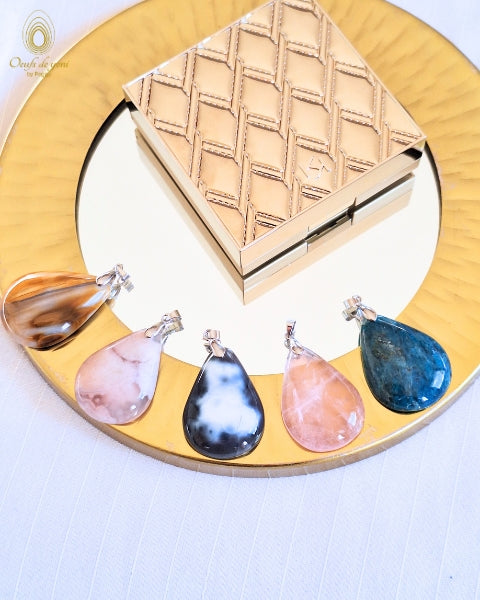 *Grand Coffret "Rencontrer l'amour" - L'oeuf de la guérison de vos blessures d'amour, pendentif Prestige et encens- Quartz rose moyen non troué