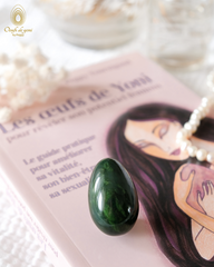 Coffret - Le livre et l'oeuf de yoni de la puissance féminine - livre + oeuf Jade vert Néphrite