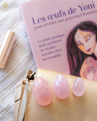 Coffret : Soyez accompagnée pour guérir vos blessures d'amour - Le livre + 3 oeufs Quartz rose non troués