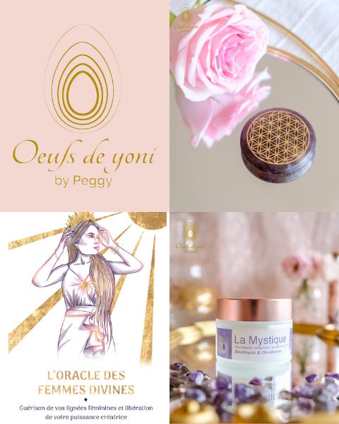 Coffret Oracle - L'Oracle des Femmes Divines, La bougie Mystique, le rond de rechargement améthyste fleur de vie